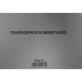 6260 - Menetlevél DG21 A5-ös