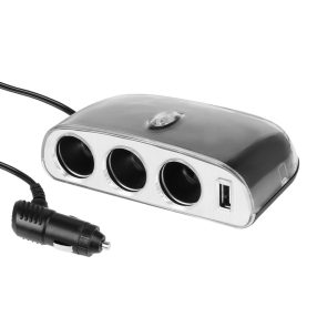 CM58611 - Szivargyújtó elosztó 3-as +usb