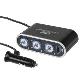 CM58614 - Szivargyújtó elosztó 3-as +usb