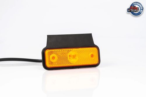 Helyzetjelző Ledes lámpa téglalap sárga+tartó fristom FT004Z