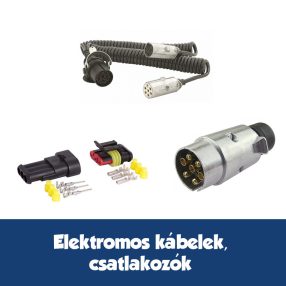 Elektromos kábelek, csatlakozók 12/24V