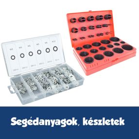 Szerelési segédanygok, készletek